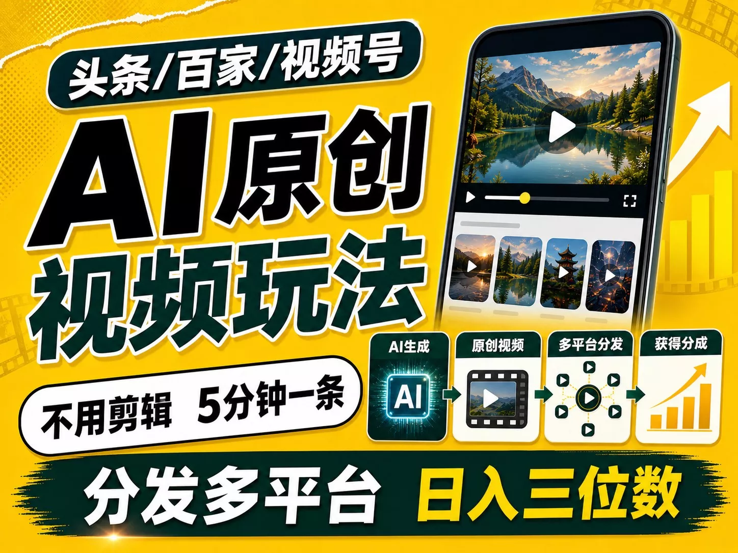 2026头条百家号升级玩法 5分钟一条原创视频 发多平台赚收 - 来及网络