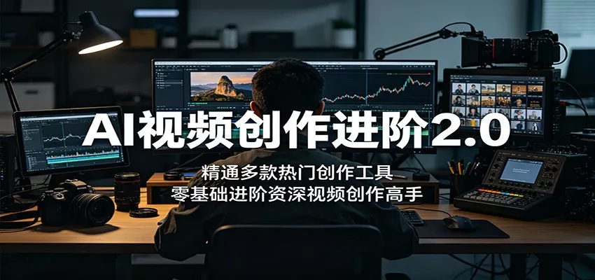 AI视频创作进阶2.0：精通多款热门创作工具，零基础进阶资深视频创作高手 - 来及网络
