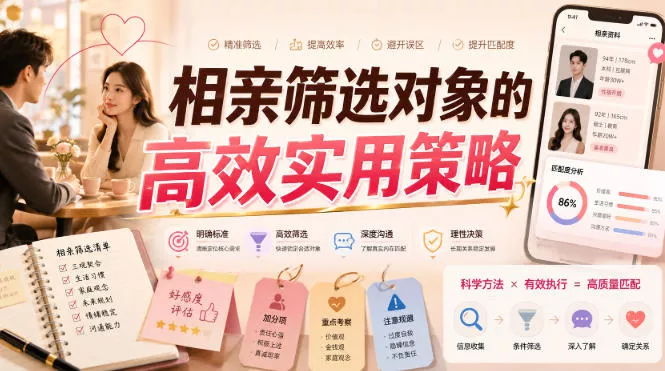 付费文章：相亲筛选对象的高效实用策略 - 来及网络