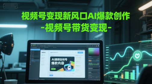 视频号变现新风口AI爆款创作-视频号带货变现 - 来及网络