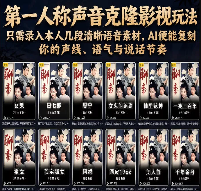 第一人称声音克隆影视玩法，只需录入本人几段清晰语音素材，AI便能复刻你的声线、语气与说话节奏 - 来及网络