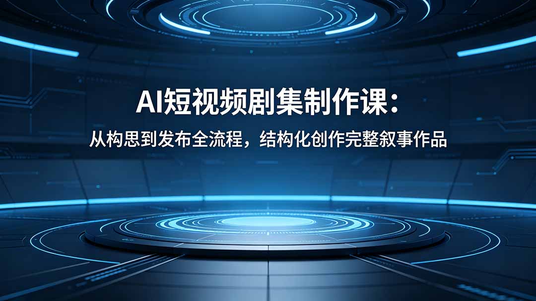 AI短视频剧集制作课：从构思到发布全流程，结构化创作完整叙事作品 - 来及网络