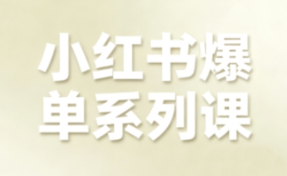 小红书爆单系列课，聚焦小红书电商全链路增长 - 来及网络