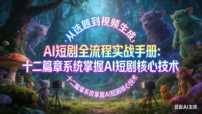 AI 短剧全流程实战手册：从选题到视频生成，十二篇章系统掌握 AI 短剧核心技术 - 来及网络