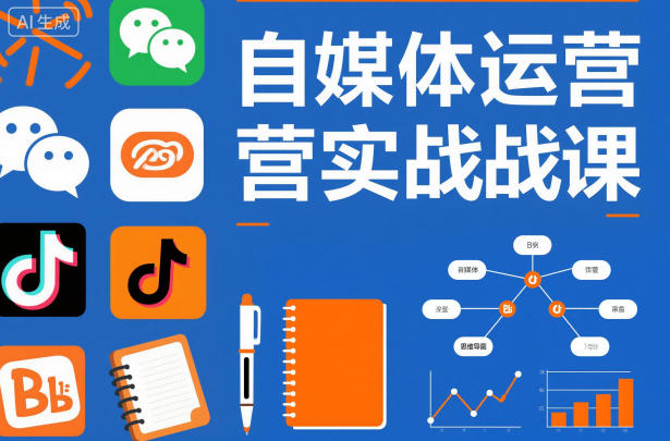 自媒体运营实战课，掌握一套系统的自媒体运营底层方法论，成为优秀的内容创作者 - 来及网络