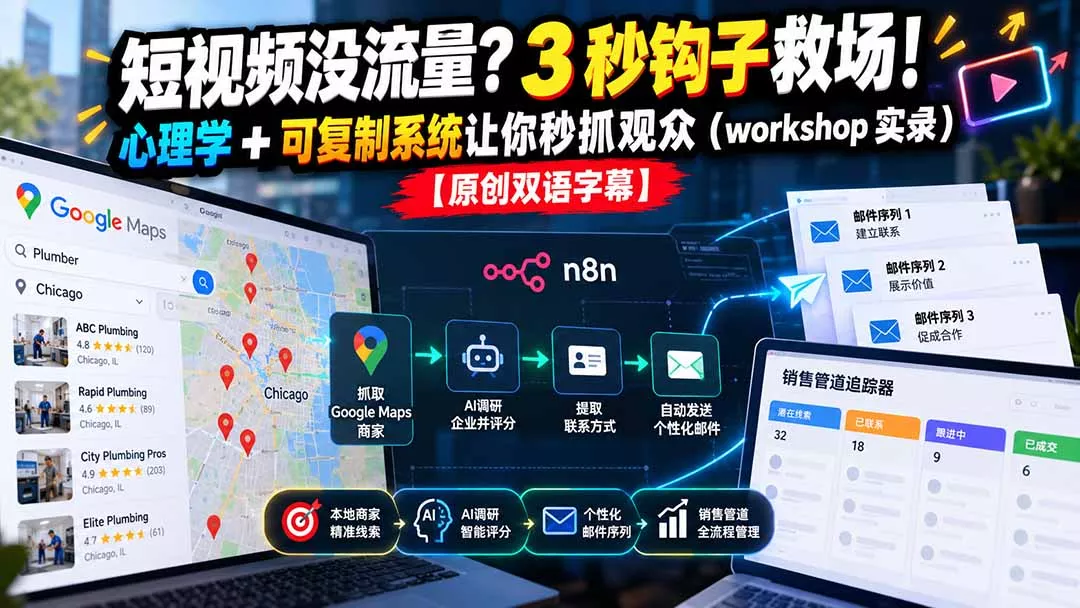 短视频没流量？3 秒钩子救场！心理学 + 可复制系统让你秒抓观众(workshop 实录 - 来及网络
