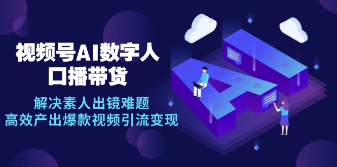 （12958期）视频号数字人AI口播带货，解决素人出镜难题，高效产出爆款视频引流变现 - 来及网络