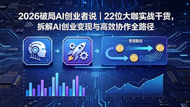 2026 破局 AI 创业者说｜22 位大咖实战干货，拆解 AI 创业变现与高效协作全路径 - 来及网络