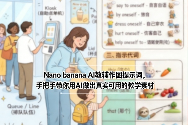 Nano banana AI教辅作图提示词，手把手带你用AI做出真实可用的教学素材 - 来及网络