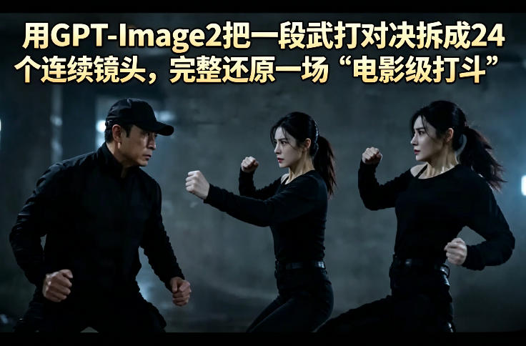 用GPT-Image2把一段武打对决拆成24个连续镜头，完整还原一场“电影级打斗” - 来及网络