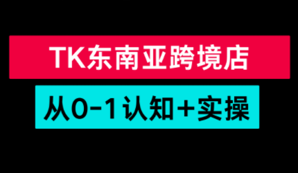 TikTok东南亚跨境从0-1认知实操课 - 来及网络