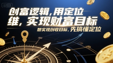 创富逻辑，用定位思维实现财富目标，想实现创收目标，先搞懂定位 - 来及网络
