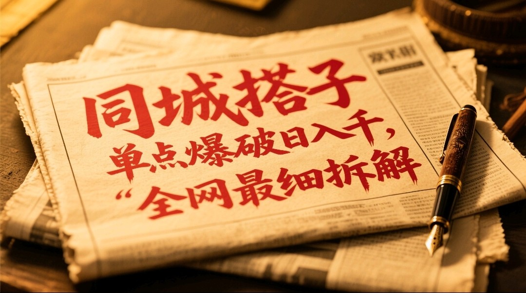 同城搭子群19.9单点爆破日入千，搭子组局月入万，全网最细拆解 - 来及网络