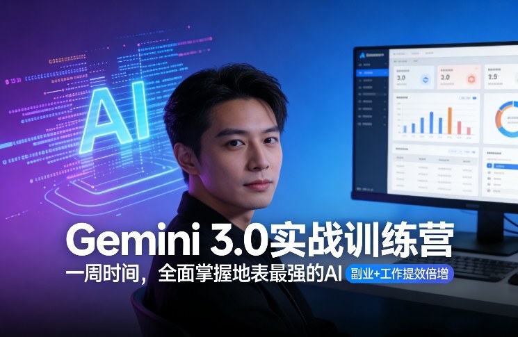 Gemini 3.0实战训练营，一周时间，全面掌握地表最强的AI，副业+工作提效倍增 - 来及网络