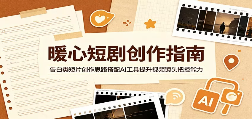 暖心短剧创作指南：告白类短片创作思路搭配AI工具提升视频镜头把控能力 - 来及网络