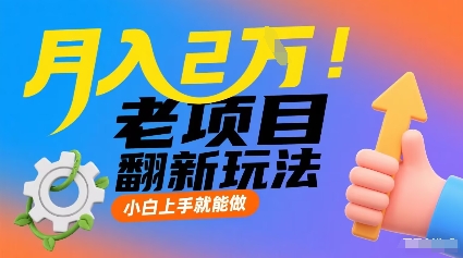 月入2W！老项目翻新玩法，小白上手就能做，非常容易上手 - 来及网络