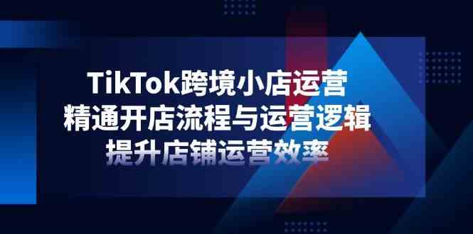 TikTok跨境小店运营，精通开店流程与运营逻辑，提升店铺运营效率 - 来及网络