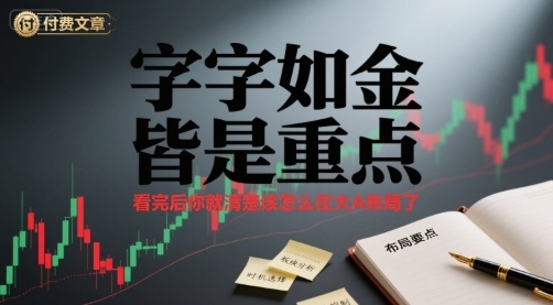 付费文章：字字如金 皆是重点， 看完后 你就清楚该怎么在大A布局了 - 来及网络