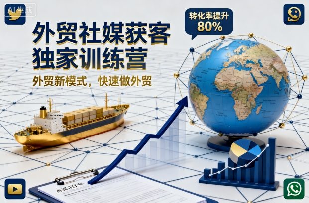 外贸社媒获客独家训练营，外贸新模式，快速做外贸 - 来及网络
