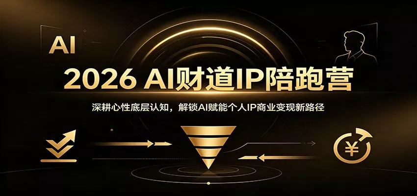 2026 AI财道IP陪跑营：深耕心性底层认知，解锁AI赋能个人IP商业变现新路径 - 来及网络