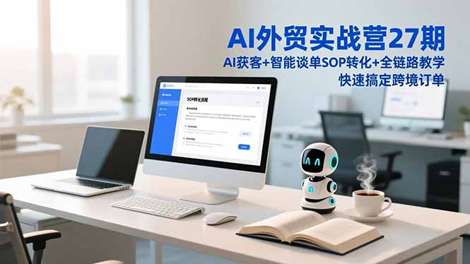 AI外贸实战营27期，AI获客+智能谈单+SOP转化+全链路教学，快速搞定跨境订单 - 来及网络