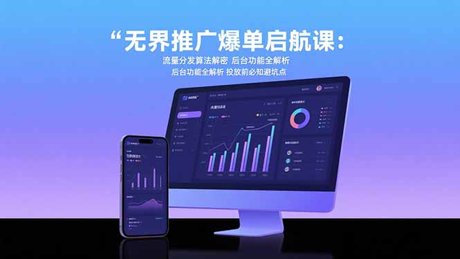 无界推广爆单启航课：流量分发算法解密 后台功能全解析 投放前必知避坑点 - 来及网络