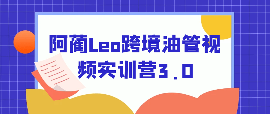 阿蔺Leo跨境油管视频实训营3.0 - 来及网络