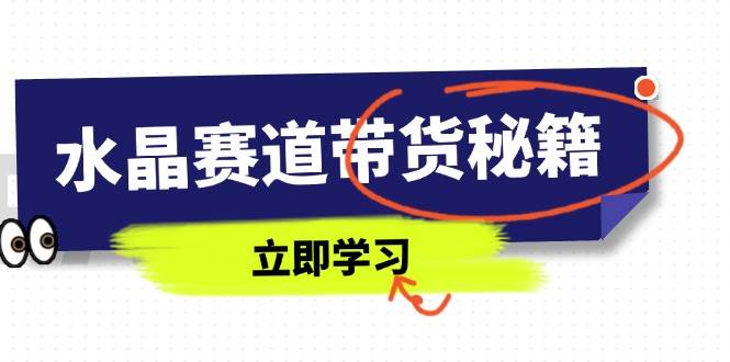 （14406期）水晶赛道带货秘籍，国学结合、短视频起号、拍摄技巧、直播话术等内容 - 来及网络