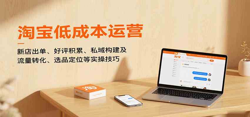 淘宝低成本运营，新店出单、好评积累、私域构建及流量转化、选品定位等实操技巧 - 来及网络