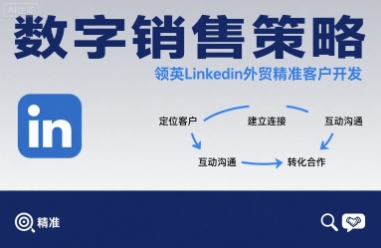 数字销售策略领英LinkedIn外贸精准客户开发 - 来及网络