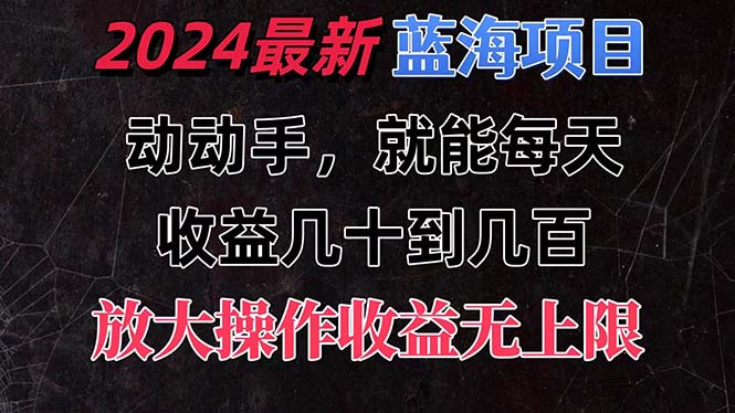 （11470期）有手就行的2024全新蓝海项目，每天1小时收益几十到几百，可放大操作收… - 来及网络