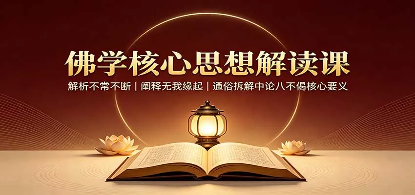 佛学核心思想解读课：解析不常不断，阐释无我缘起，通俗拆解中论八不偈核心要义 - 来及网络
