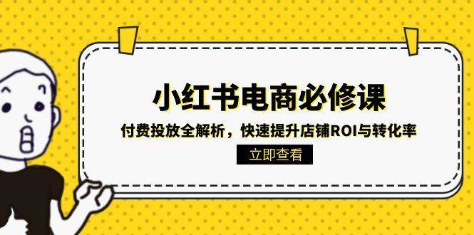 小红书电商必修课：付费投放全解析，快速提升店铺ROI与转化率 - 来及网络