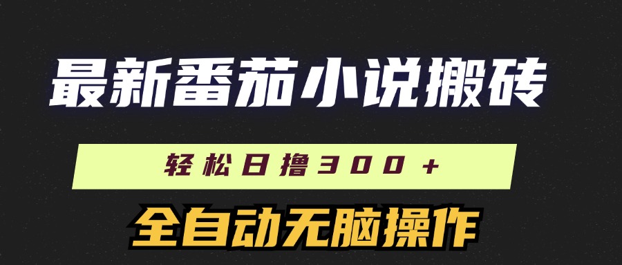 （11904期）最新番茄小说搬砖，日撸300＋！全自动操作，可矩阵放大 - 来及网络