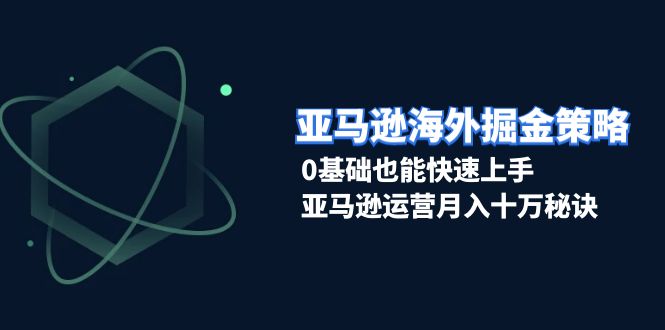 （13644期）亚马逊海外掘金策略，0基础也能快速上手，亚马逊运营月入十万秘诀 - 来及网络