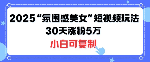 不露脸也能火！2025“氛围感美女”短视频玩法，30天涨粉5W小白可复制 - 来及网络