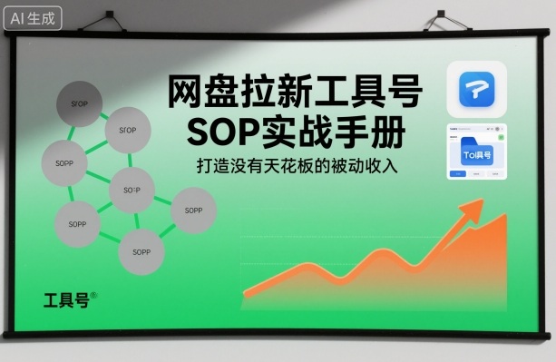 网盘拉新工具号SOP实战手册，打造没有天花板的被动收入 - 来及网络