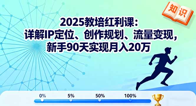 2025教培红利课：详解IP定位、创作规划、流量变现，新手90天实现月入20万 - 来及网络