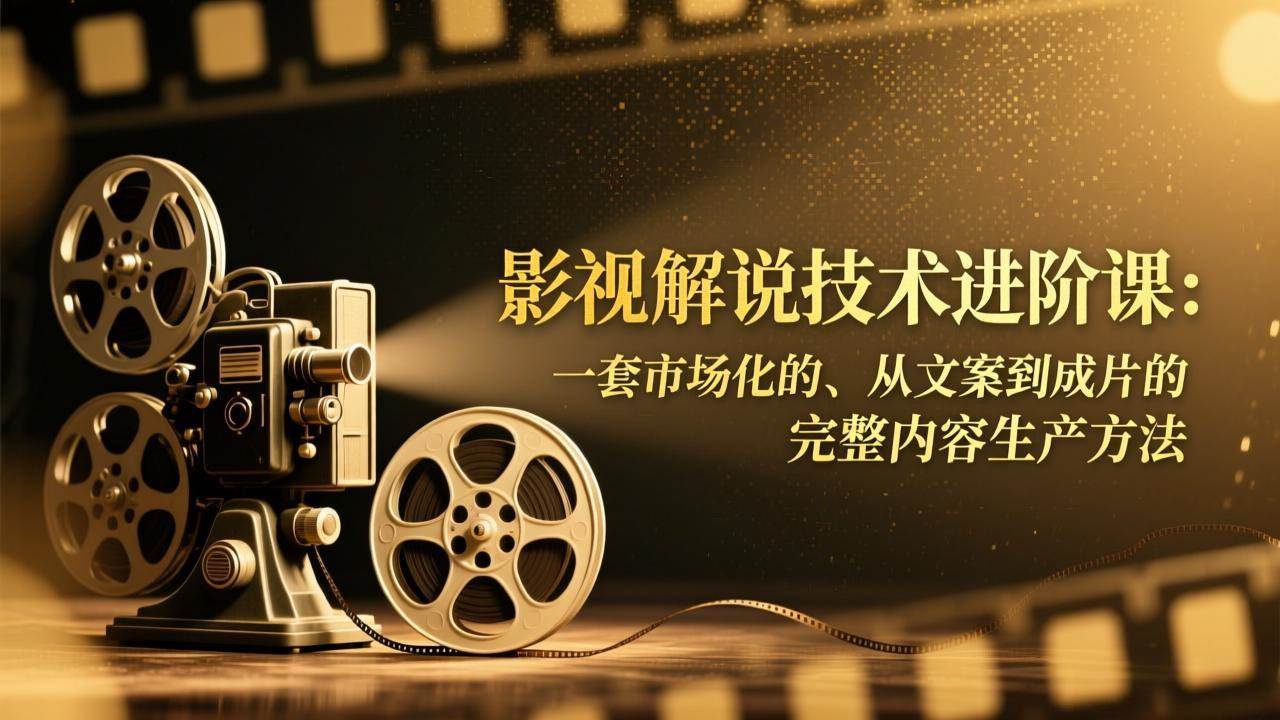 （17185期）影视解说技术进阶课：一套市场化的、从文案到成片的完整内容生产方法 - 来及网络