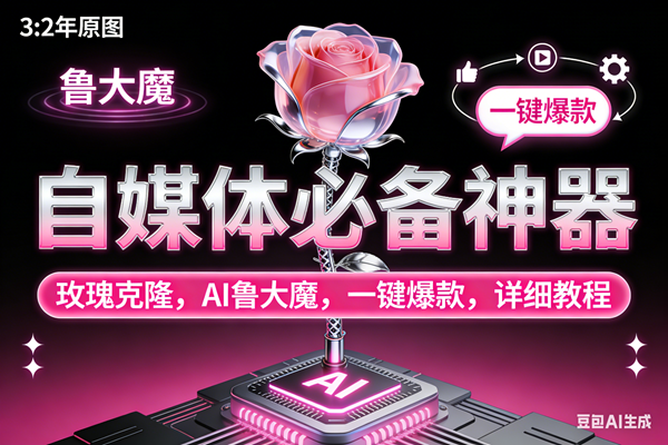 （17153期）玫瑰克隆神器，ai鲁大魔，自媒体必备工具，一键爆款神器，详细教程。 - 来及网络
