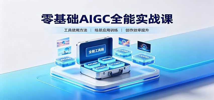 零基础AIGC全能实战课：覆盖绘画、影音、PPT、小说多场景AI创作 - 来及网络