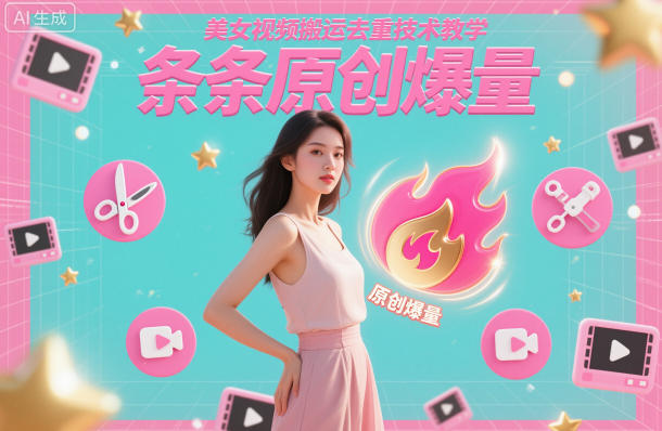 美女视频搬运去重技术教学，条条原创爆量 - 来及网络