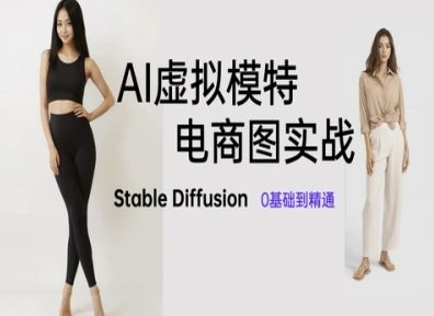 AI虚拟模特电商图实战，AI绘画Stable Diffusion 0基础到精通 - 来及网络