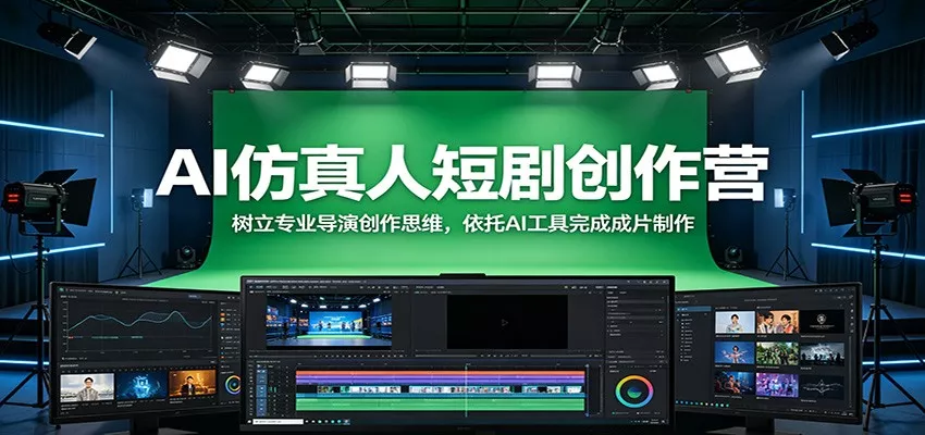 AI仿真人短剧创作营：树立专业导演创作思维，依托AI工具完成成片制作 - 来及网络