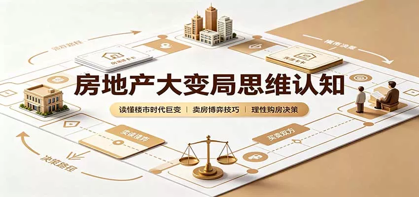 房地产大变局思维认知：读懂楼市时代巨变，卖房博弈技巧，理性购房决策 - 来及网络