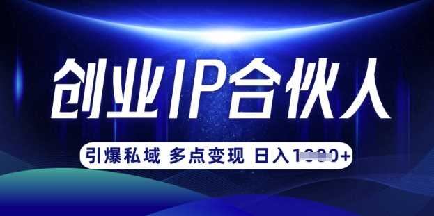 云帆·创业ip合伙人打造3.0，从0到1教你做网创，实现月入过W - 来及网络