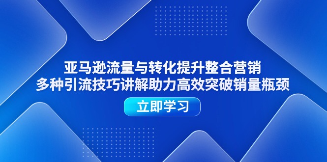 （11335期）亚马逊流量与转化提升整合营销，多种引流技巧讲解助力高效突破销量瓶颈 - 来及网络