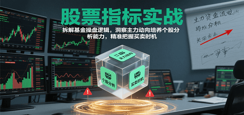 股票指标实战，拆解基金操盘逻辑，洞察主力动向培养个股分析能力，精准把握买卖时机 - 来及网络