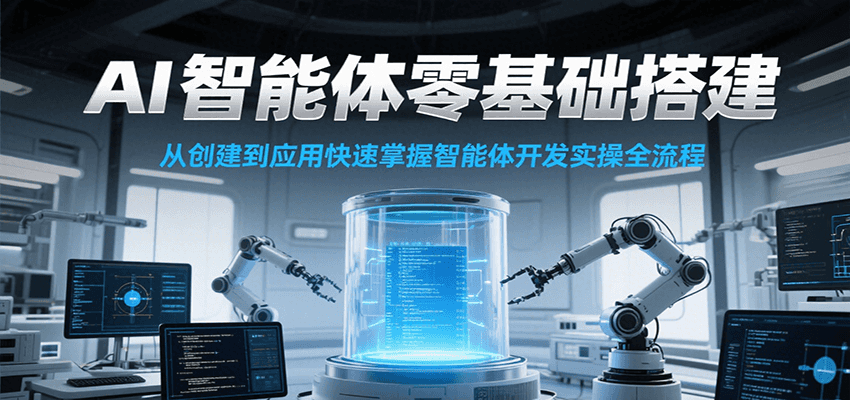 AI智能体零基础搭建实操课，从创建到应用快速掌握智能体开发全流程！ - 来及网络
