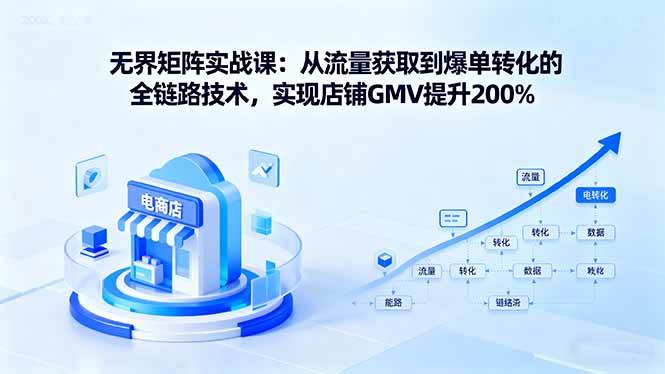 （16104期）无界矩阵实战课：从流量获取到爆单转化的全链路技术，实现店铺GMV提升200% - 来及网络